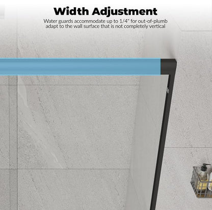 44-48" W x 72" H Sliding Shower Door, 6mm Tempered Glass with Square Rail, Double Sliding Design, Easy-Clean & Smooth Glide for Bathroom Remodel, Matte Black