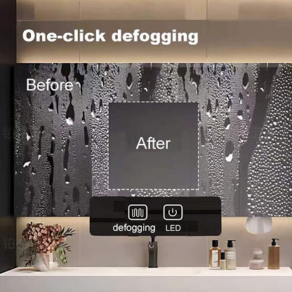 96" Bathroom Vanity with Sink, Modern Floating Bathroom Vanity, with Smart LED Defog Mirror, Plywood Storage Cabinet Soft Closing 2 Large Doors & 3 Drawers, Fully Pre-Assembled, Dressing Table