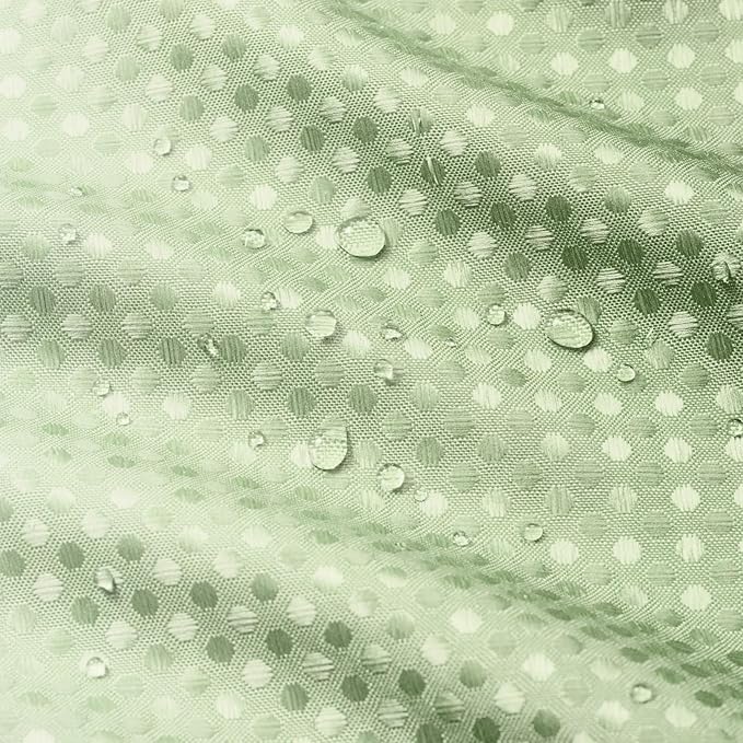 MitoVilla Sage Green Ombre Waffle Fabric Shower Curtain, Modern Waffle Weave Textured Shower Curtains for Luxury Rustic Bathroom Decor, Vintage Weighted Bathroom Shower Curtain, 72 x 72