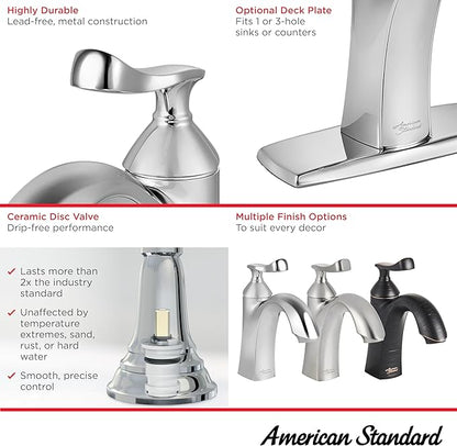 American Standard 7413101.295 Chatfield Single Hole Single-Handle Bathroom Faucet, 1.2 GPM, Brushed Nickel