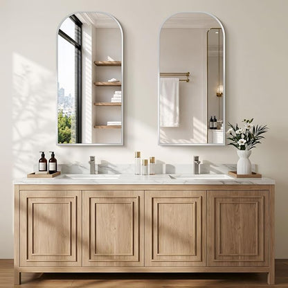 COFENY Bathroom Mirror, 24x48 inch Silver Rectangle Wall Mounted Mirror with Thin Frame, Bathroom Vanity Mirrors for Over Sink, Entryway, Living Room, Bedroom