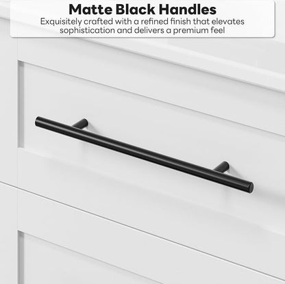 LIKIMIO 24" Bathroom Vanity with Sink, 2 Drawers & Open Shelf, White | Freestanding Bathroom Vanity, Integrated Ceramic Sink, U-Shaped Drawers, Modern Bathroom Storage Cabinet, Easy Assembly