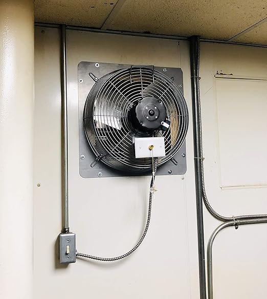 TPI Corporation CE24-DS Direct Drive Exhaust Fan, Shutter Mounted, Single Phase, 24" Diameter, 120 Volt