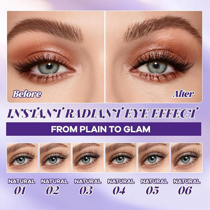 B&Q Natural Lash Clusters 04 - Cluster Eyelash Extensions, Pestañas Postizas Naturales Style Eyelashes Comfort Fit - Day-to-Night Natural Effect - Office & Date Ready For Effortless Beauty(8-16mix)
