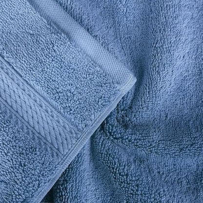 Superior Egyptian Cotton 800 GSM Plush & Absorbent, 9 Piece Set, Denim Blue | Quick Dry, Soft Luxury Towel Set, Bath Essentials, Guest Bath, Spa, 3 Bath, 3 Hand, 3 Face Towel, Madeline Towels
