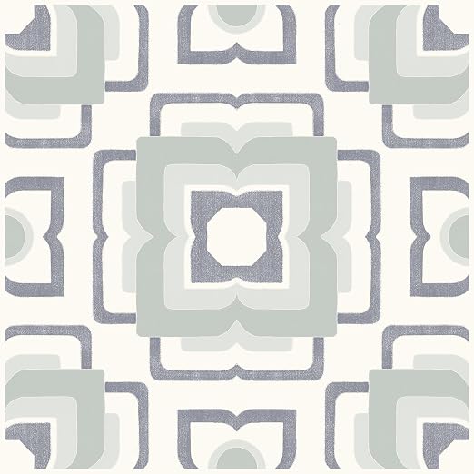 FloorPops 12-in by 12-in Teal Posey Vinyl Peel & Stick Floor Tiles (10 Tiles), (10 sq.ft./Carton) (Pack of 6)