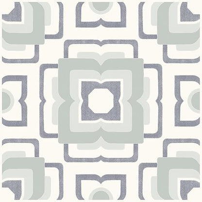 FloorPops 12-in by 12-in Teal Posey Vinyl Peel & Stick Floor Tiles (10 Tiles), (10 sq.ft./Carton) (Pack of 6)