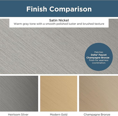 Franklin Brass (10-Pack) – Brushed Nickel Cabinet Knobs for Dressers, Drawers, Kitchen Cabinet Door, Vanity, Furniture, Closet Knobs, 1-1/16 Inch Square | Mirrored