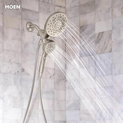 Moen Engage Magnetix 2-in-1 Combo Rain Showerhead with Detachable Handheld Shower Spray, Featuring Magnetic Docking System, Spot Resist Brushed Nickel, 26009SRN