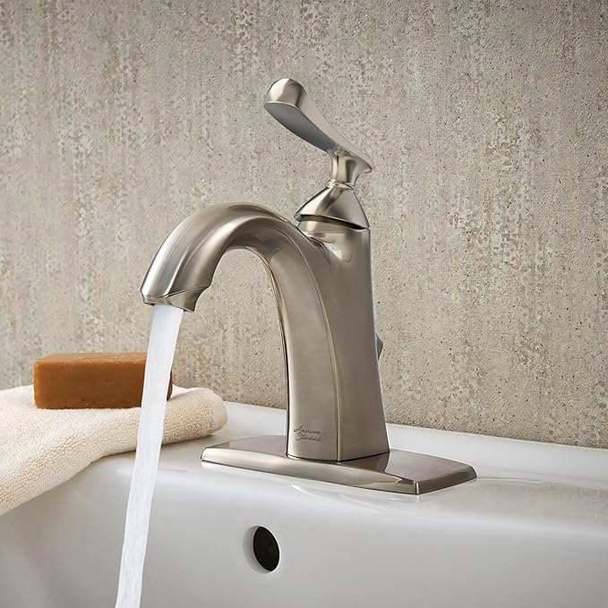 American Standard 7413101.295 Chatfield Single Hole Single-Handle Bathroom Faucet, 1.2 GPM, Brushed Nickel
