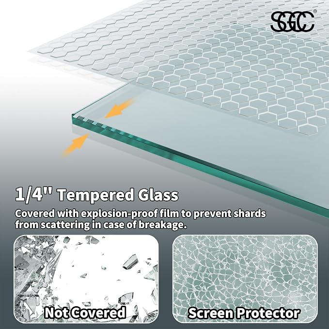 34x72 Matte Black Walk-In Shower Screen, 1/4" Tempered Glass with Frame | Metal Finish Grid Pattern, Aluminum Alloy Frame, Stainless Steel System, Reversible Installation, Easy to Assemble, No Base