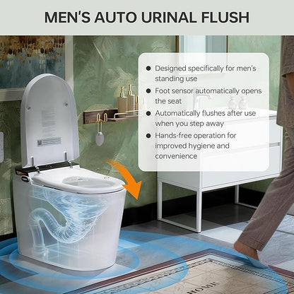 WOODBRIDGE Bidet Smart Toilet with Ultra-quiet&Quick Flush,1000g MaP Flush Score,Foam Shield,ADA Comfort Height,Auto Open/Close,Blackout Flush,Ambient Light,Heated Seat with Fragrance System,GT076
