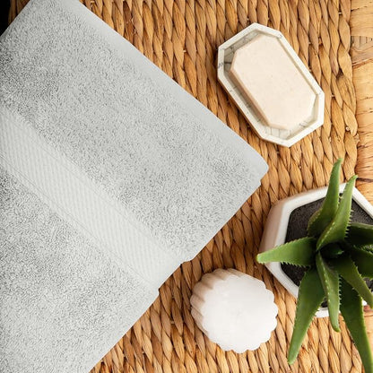 Superior Egyptian Cotton Ultra Plush & Absorbent, 10 Piece Set, Silver | Quick Dry, Soft Luxury Towel Set, Bath Essentials, Guest Bath, Spa, 2 Bath, 4 Hand, 4 Face Towels, Madeline Towels