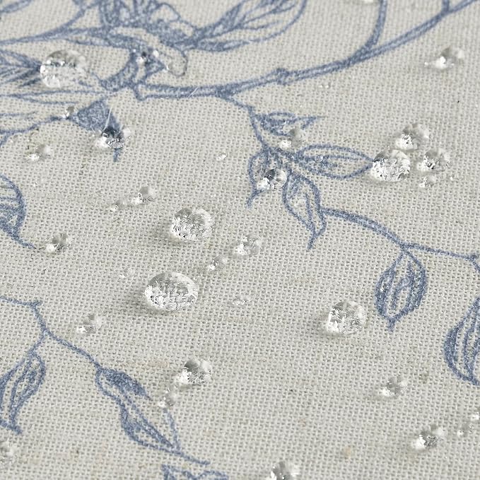 HOMEIDEAS Blue and White Floral Shower Curtain 72x72 Inch | Fresh Farmhouse Bathroom Decor,Waterproof and Machine Washable Fabric,Polyester with 12 Hooks