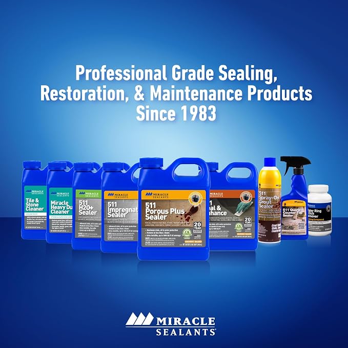 Miracle Sealants Tile & Stone Cleaner Concentrate, pH Neutral, Gallon | Low-odor, low VOC. Safe daily cleaning for ceramic & porcelain tile, natural stone & grout; won't strip sealer. Concentrate.