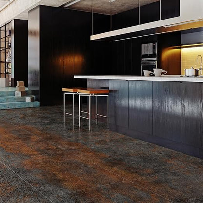 Art3d 30-Pack Peel and Stick Vinyl Floor Tiles, 12 x 12 in, Rust Granite | Anti-Slip, Waterproof, Stain-Resistant, Simple to Clean, Durable, Premium Vinyl, Ideal for Kitchen, Dining Room, Bedrooms