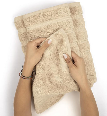American Soft Linen 35x70 Jumbo Large Bath Towel, 600 GSM 100% Cotton Turkish Bath Sheet, Oversized Luxury Bath Towel for Bathroom Beach and Pool, Beige