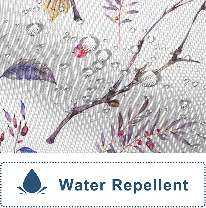 AWERT Cheery Birds on Tree Branch Shower Curtain for Bathroom Bird Shower Curtain with Hooks Colorful Waterproof Fabric Bathroom Accessories Bathtub Decor 72x78inch