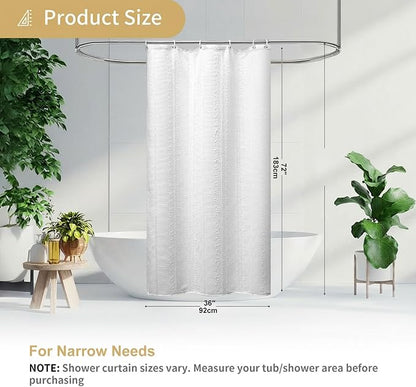 Stall Shower Curtain 36x72 White Shower Curtain Boho Waffle Shower Curtains Stall Size Fabric Shower Curtains for Bathroom