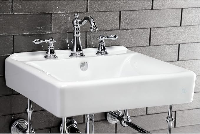Kingston Brass FSC1971ACL American Classic Widespread Lavatory Faucet, 5-5/16" Spout Reach, Polished Chrome