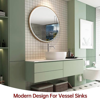SUMERAIN Brushed Nickel Tall Bathroom Vessel Sink Faucet | Single Handle, Single Hole, 304 Stainless Steel, Water-Saving, with Faucet Supply Lines, Easy DIY Install