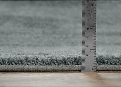 Garland Rug Traditional Nylon Washable Dark Gray 3 Piece Set - Lid, Contour, Bath Rug - Soft, Absorbent, and Stylish for Your Bathroom