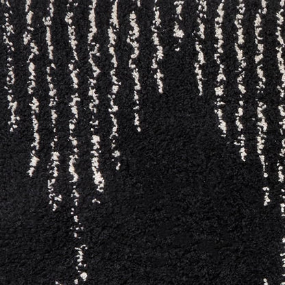 SKL Home Geo Diamond Bath Rug with Tassels, Anti-Slip, 20" x 30", Black | 100% Cotton with Latex backing. Plush & absorbent. Modern boho design works in the bathroom, kitchen or any space.