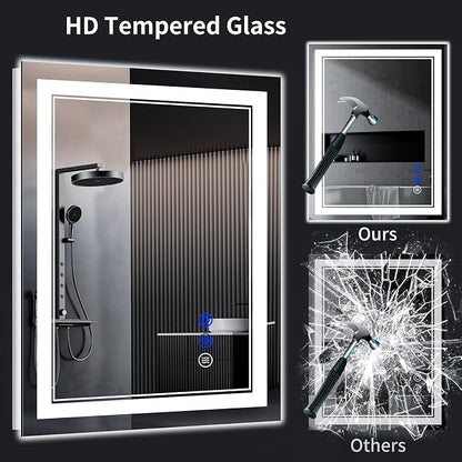 36"x36" LED Bathroom Mirror with Lights,Anti-Fog,3 Color Modes