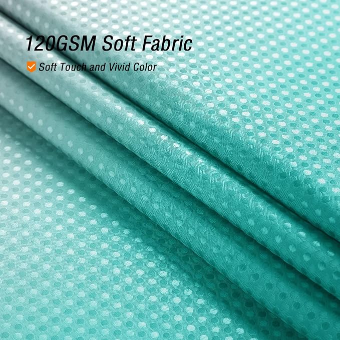 Teal Grey Ombre Fabric Shower Curtain for Bath Decor, 72 x 72 | Teal Grey Gradient Fabric Shower Curtain, Cloth-Textu Bathroom Curtains Shower Set, Water Repellent and Machine Washable
