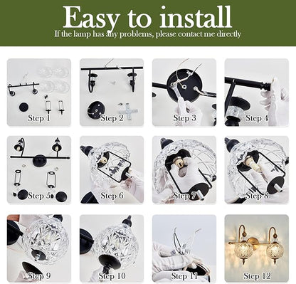 Vintage Bathroom Light Fixtures Gold Vanity Light with Glass Globe LampShade 2 Lights Mid Century G9 Bulb Wall Sconce Indoor Vanity Light Over Mirror for Bedroom Farmhouse Hallway