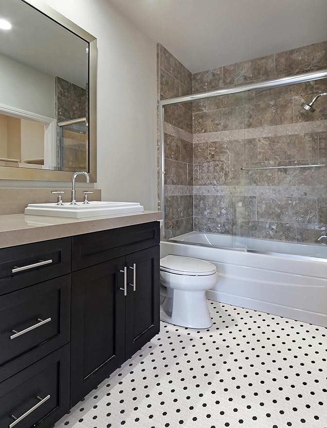 MSI Adelaide White 10.16 in. x 11.73 in. Hexagon Matte Porcelain Floor and Wall Tile Tile for Kitchen Backsplash, Bathroom, Accent Wall Tile, and Shower Wall Tile,