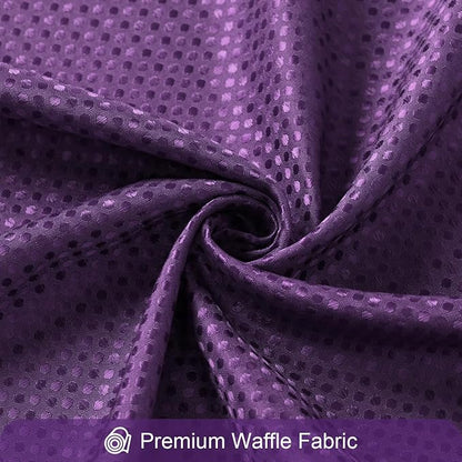 3 in 1 Purple Shower Curtain with PEVA Liner, 12 Hooks, 72x72 | Luxury Weighted Fabric Shower Curtain Set, 12 Stainless Steel Double-Sided Hooks, Water Repellent, Bathroom Decor