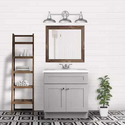 Design House Brookings Bathroom Vanity, 30", Gray | Adjustable Hinges, Freestanding, Contemporary/Modern, Wood, Bath, 587089