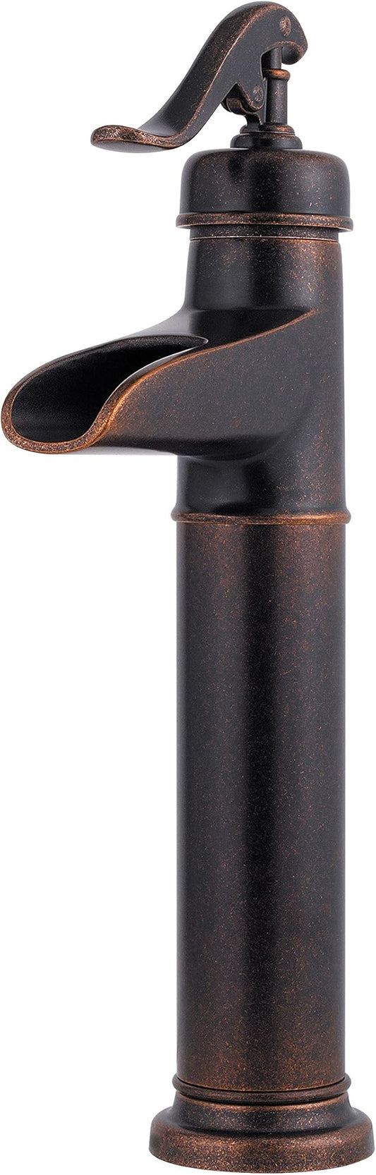 Pfister LF040YP0U Ashfield Single Control Vessel Bathroom Faucet in Rustic Bronze, Water-Efficient Model