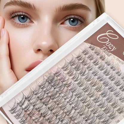 JMS&JMS Venus Lash Clusters Natural Eyelash Clusters Invisible Band | Velour Lashes Natural Lash Clusters Super Thin Band Reusable Soft & Comfortable(Flora,8-18mix-C)