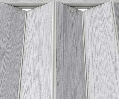 48" x 80" Premium Foldable Accordion Door,Heavy Duty,Grey | Foldable accordion doors w/ double‑walled heavy‑duty panels, ideal as interior room dividers for privacy, space‑saving design