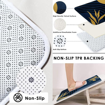Boho Bathroom Sets with Shower Curtain and Rugs, 4 Pcs, Abstract | Geometric Minimalist Modern Bathroom Decor Set with Toilet Lid Cover, Non-Slip Bath Mats and Accessories 12 Hooks