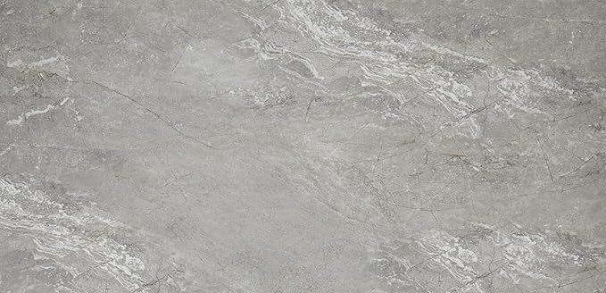 Daltile Perpetuo 12" X 24" Porcelain Marble Look Floor Tile in Polished Eternal Grey (9 pieces per carton) (17.01 sqft per carton)