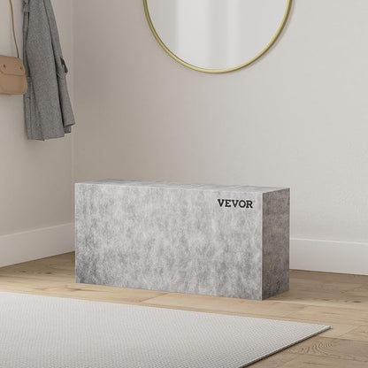 VEVOR Tile Shower Seat, 38.2" x 11.4" x 20" Tile Shower Seat, Factory Waterproof & 100% Leak-Proof Tileable Shower Corner Seat, 440lbs Loading Rectangular Board Shower Bench, Grey