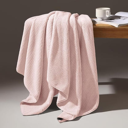 REDKISS Pink Towel Set, 6 Piece Premium Soft Bath Towel Set, Highly Absorbent Luxury 6-Pack with 2 Bath Towels, 2 Hand Towels, 2 Washcloths for Bathroom, Gym, Hotel, and Spa Daily Use