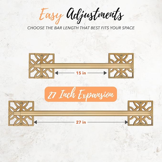 Autumn Alley 5-Piece Bathroom Hardware Set – Antique Gold (Muted, Brushed Finish – Not Shiny), Wall Mounted Towel Bar, Towel Ring, Toilet Paper Holder & Robe Hooks, Bathroom Accessories Set Complete