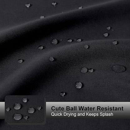 Zora 96 Inch Shower Curtain Set with 12 Plastic Hooks, Plain Fabric Black Shower Curtain for Bathroom - Extra Long Shower Curtain, Water Resistance, Machine Washable Soft Cloth, 72WX96L, Black