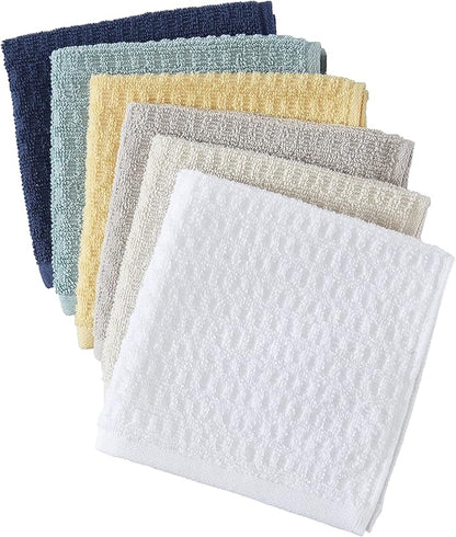 Tommy Bahama- Washcloth Set, Highly Absorbent Cotton Bathroom Decor, Low Linting & Fade Resistant, Oeko-Tex Certified (Northern Pacific Turquoise, 12 Piece)