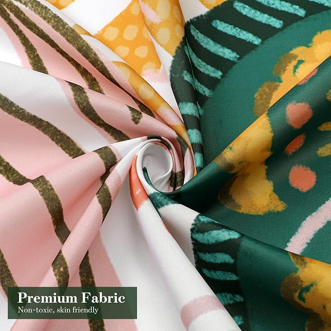 Boho Floral Shower Curtain, Pink Botanical Fabric Curtain, 72 x 72 | Boho floral, vintage botanical, dark floral, rustic farmhouse, colorful flowers, fabric shower curtain