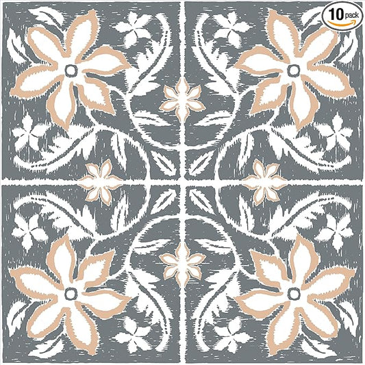 FloorPops Lillium Blue Peel and Stick Floor Tiles, FP6302