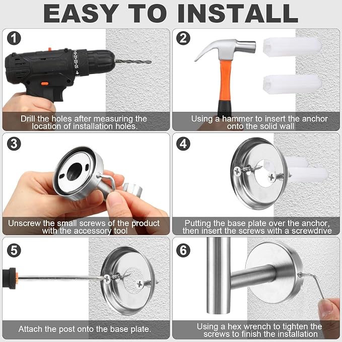Gisafai 15 Pcs Brushed Nickel Bathroom Accessories Hardware Set Silver Towel Racks for Bathroom SUS304 Stainless Steel 23.6 Inch Brushed Towel Bar Ring Toilet Paper Holder Robe Hooks Wall Mounted