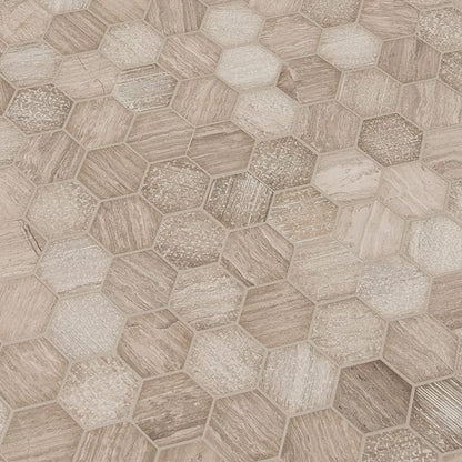 MSI Honeycomb Hexagon Natural Marble Tile for Kitchen Backsplash, Wall Tile for Bathroom, Floor Tile, Accent Wall Tile, and Shower Wall