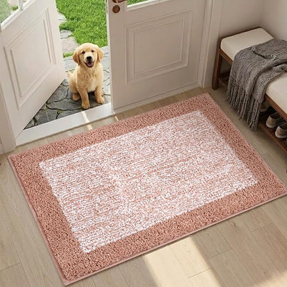 36x24 Large Bathroom Rugs Washable Non Slip, Pink Bath Mat for Bathroom Floor Tub, Soft Absorbent Quick Dry Mats for Shower, Bathtub,Home Decor