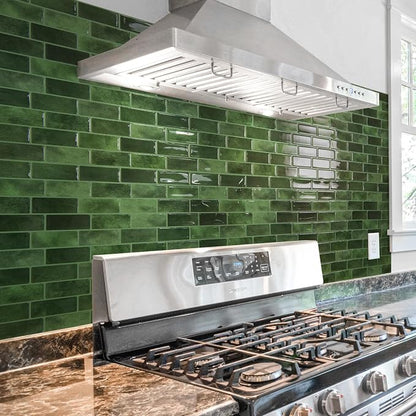 Art3d 10-Pack Marble Tile Peel and Stick Backsplash, 12 x 12 in, Jade Green | Strong Adhesion, Lightweight, Cuttable, Waterproof, Fadeless, Crack Resistant, for Kitchen, Bedroom, Ideal for Recently Moved