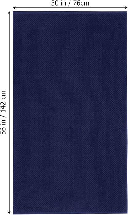 COTTON CRAFT Euro Spa Waffle Weave Bath Towels - Set of 4 Navy Towels | Pure 100% Ringspun Cotton Oversized Luxurious Towel Set - Soft Plush Super Absorbent Low Lint Quick Dry - 30 x 56 inches